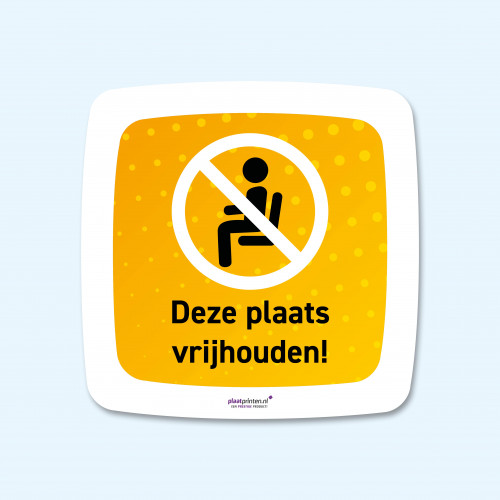 Bordje of sticker - Deze plaats vrijhouden