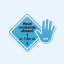 Vloersticker - 1,5m afstand handje
