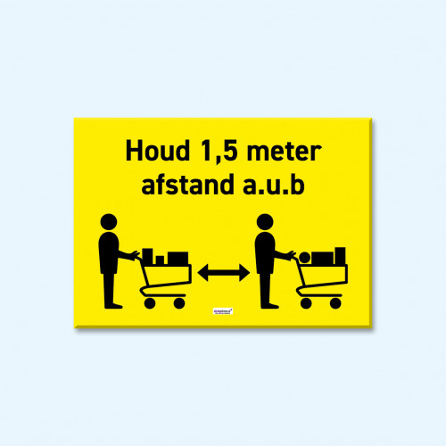 1,5m afstand - Winkelwagen