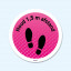 Vloersticker - Voetstappen 1,5 m afstand