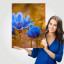 Fotopaneel Blauwe bloemen