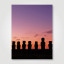 Fotopaneel Moai stenen