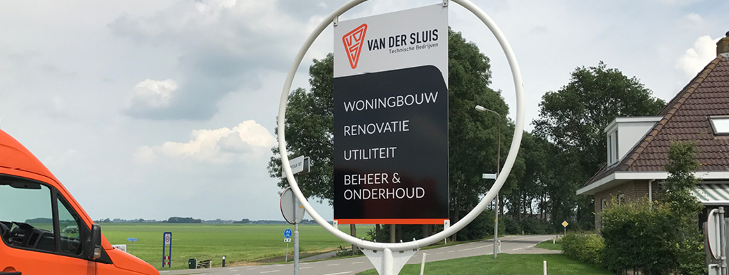 Aluminium reclamebord